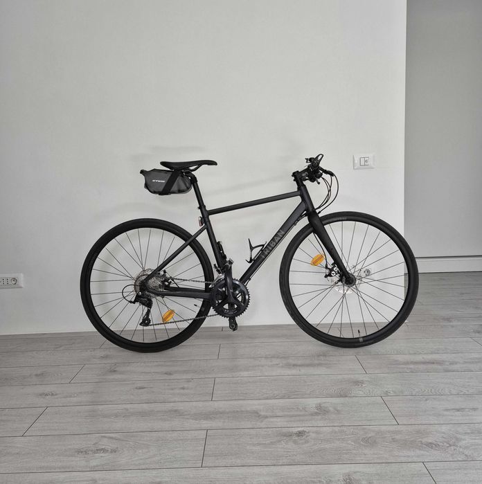 Bicicletă de șosea/cursieră Triban RC500, Grup Shimano Sora, Negru-Gri