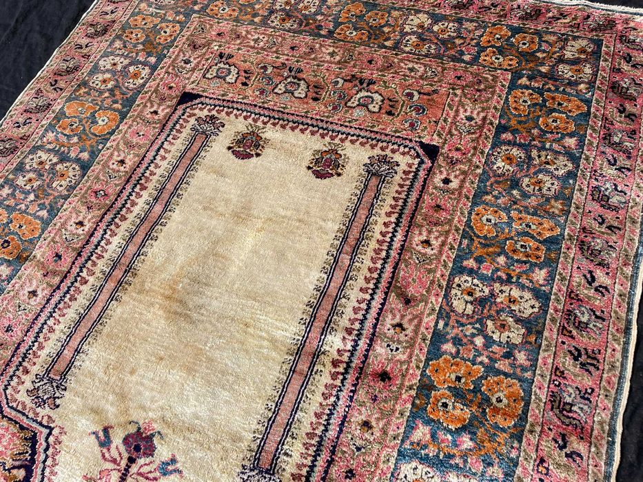 covor matase rugaciune turc Kayseri model Ghiordes mihrab  178 x 118cm