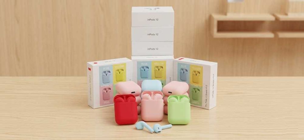 Слушалки Bluetooth I12 / Inpods 12 Блутут безжични TWS