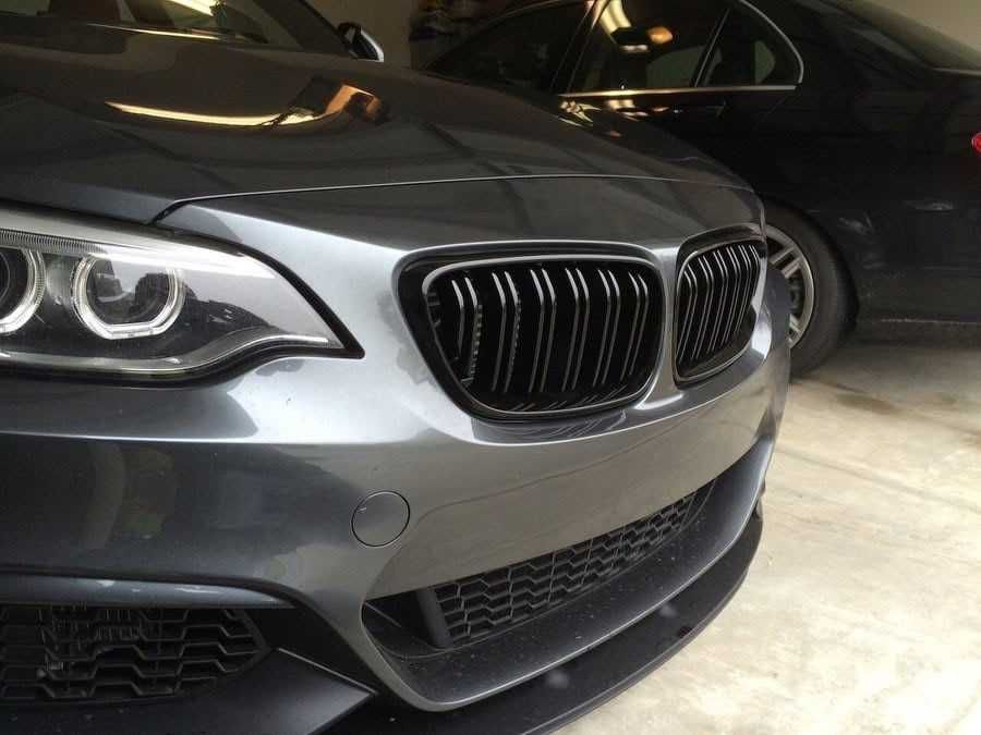 Grile duble BMW Seria 2 F22 F23 F87, 2014-2021 - Negru Lucios