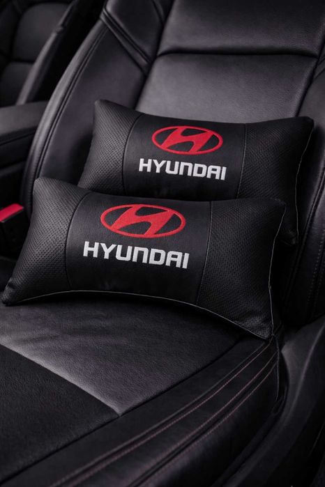 възглавнички за автомобил Хюндай hyundai бродирани Кожа 2 броя