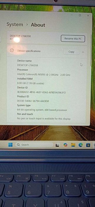 Laptop Aocwei 14 inchi 8 GB DDR4 256GB SSD 1TB Wi-Fi Win11