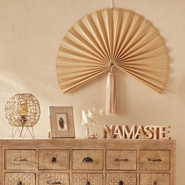 54см! Голям дървен надпис "Namaste"