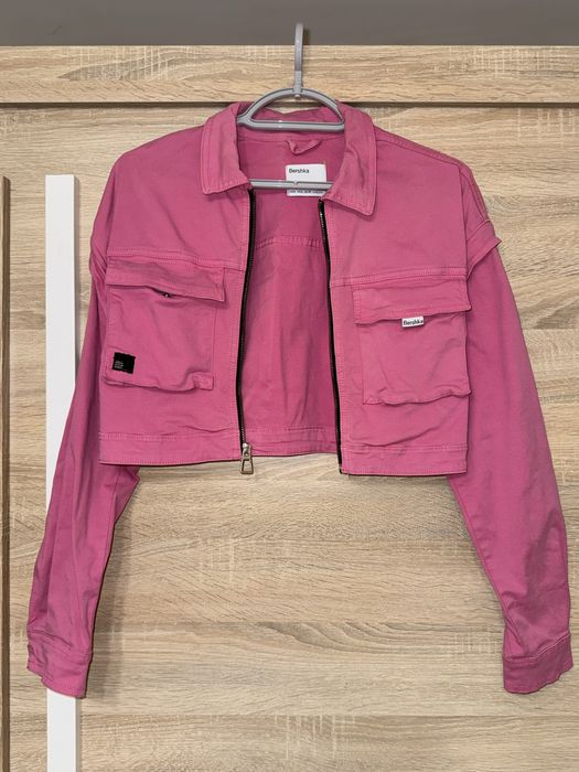 Розово дънково яке