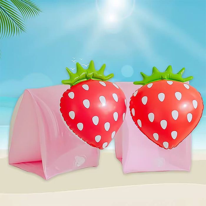 Детски надуваеми ръкавели/пояс плуване 3D еднорог, риба, ягода, дино