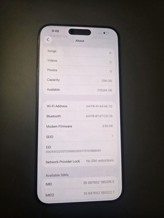 Като Нов Iphone 15 pro max 256GB 100% Battery