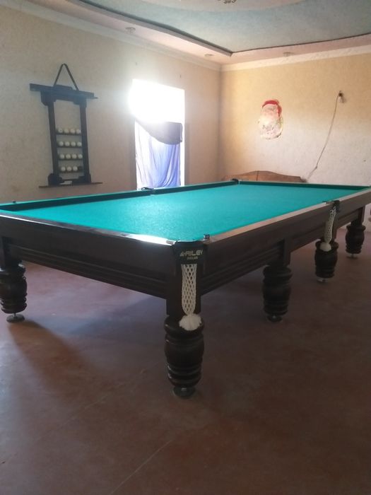 Marmar bilyart bo‘yi 3,90 eni 2,30 toahlar amerikanskiy yangi 8 ,oyoq