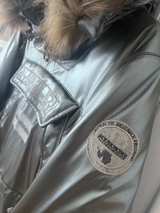 Geaca ( hanorac ) Napapijri metalic grey limited edition