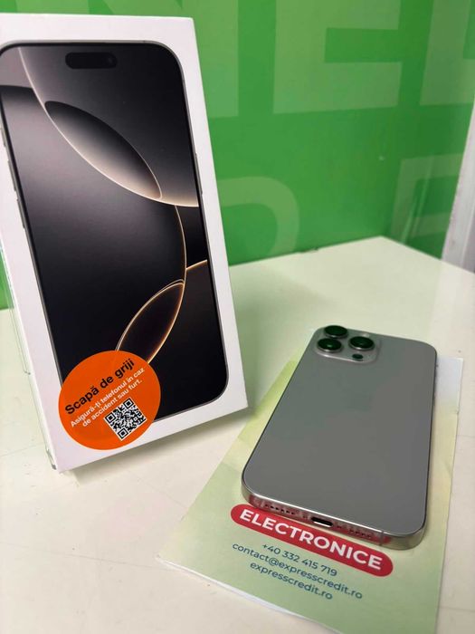 iPhone 16 Pro Max 256gb 100% Bateria (B.61713-Tatarasi) Garantie 2 ani!