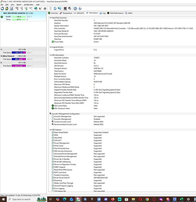 Hard disk Western Digital Purple 1TB WD10PURX, 64MB, SATA3