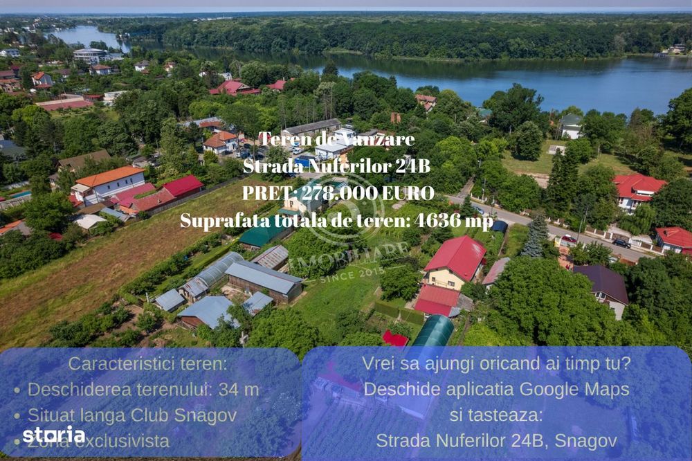 Teren de 4.636 mp in Inima Snagovului – Oportunitate Premium la doar