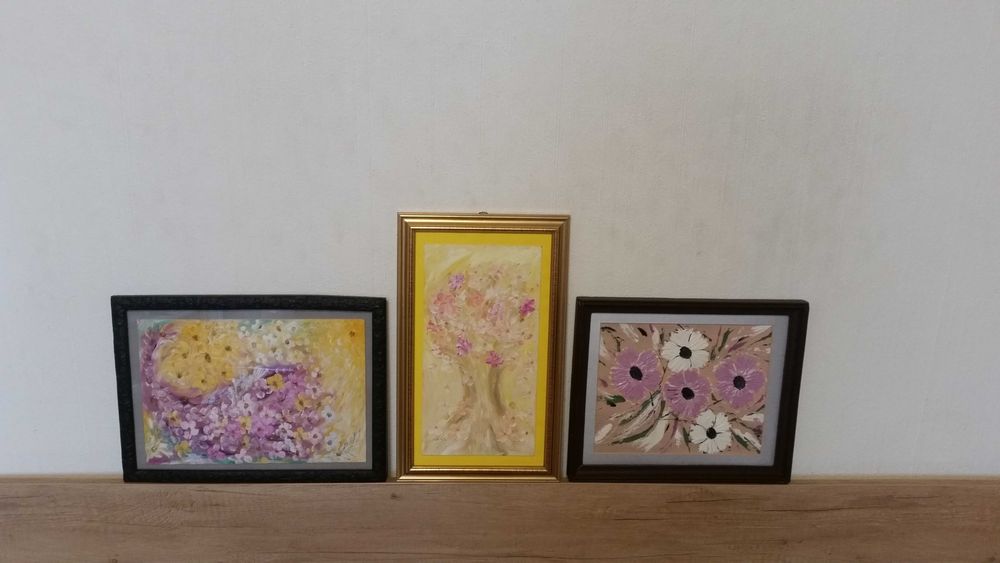 3 много качествени картини с цветя по 8 €вро за 1 Картина.