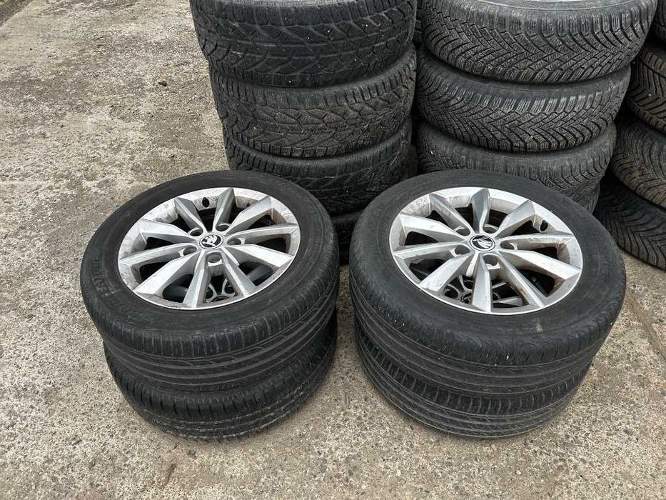 Set 4 Jante Aliaj 5x112 205 55 16 R16 Skoda 5E0601025BA 6,5x16H2 ET46