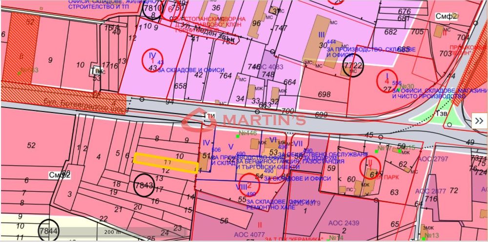 Парцел в София, област-с.Горни Богров площ 1073 цена 75110