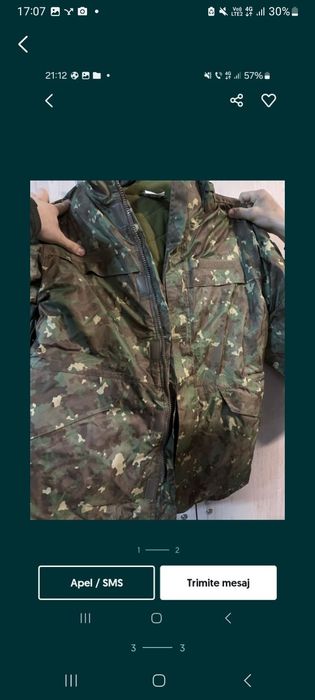 Vând scurta de armată noua, pret 280 lei