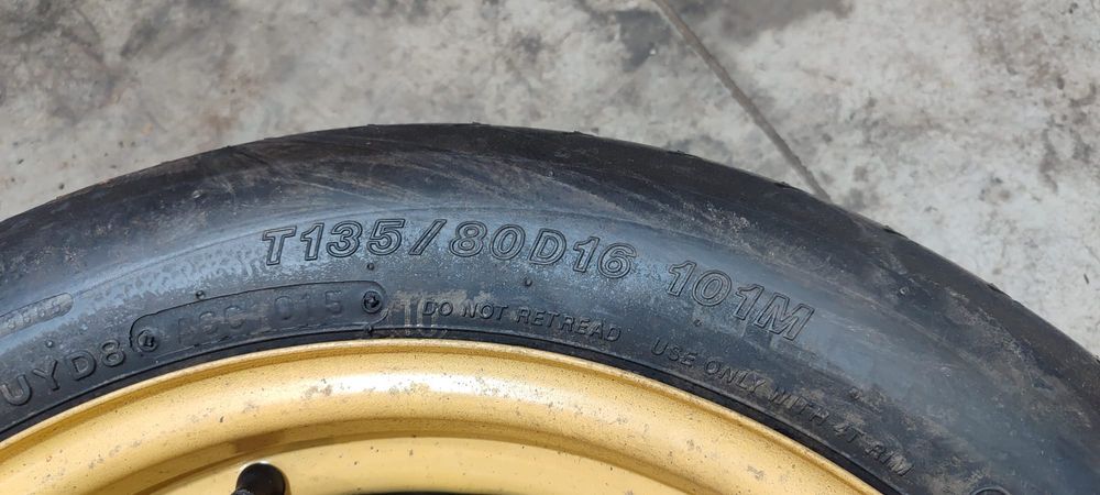 ROATĂ REZERVĂ TOYOTA PRIUS R16 5X100 T135/80 D16 / 2009-2015