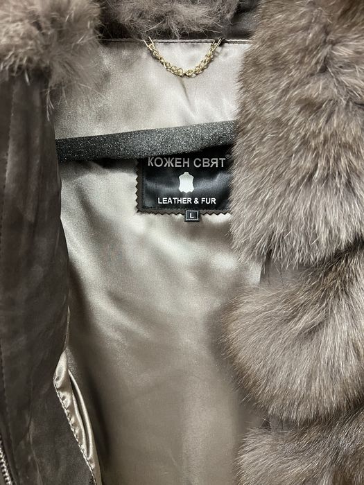 Елек с естествен косъм лисица