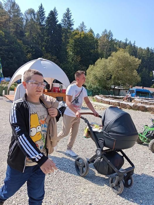 Cărucior Krausman 3 in 1 din piele