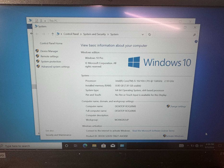 Laptop Lenovo T14 14'' i5-10210U SSD 256Gb, 8Gb Ram Factura & Garantie