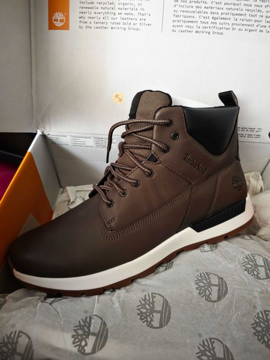 Timberland Pantofi medii de piele Killington Trekker, Maro inchis 45.5