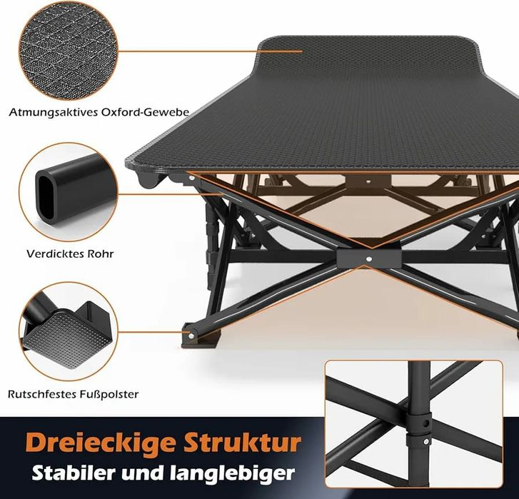 Pat/sezlong camping pliabil