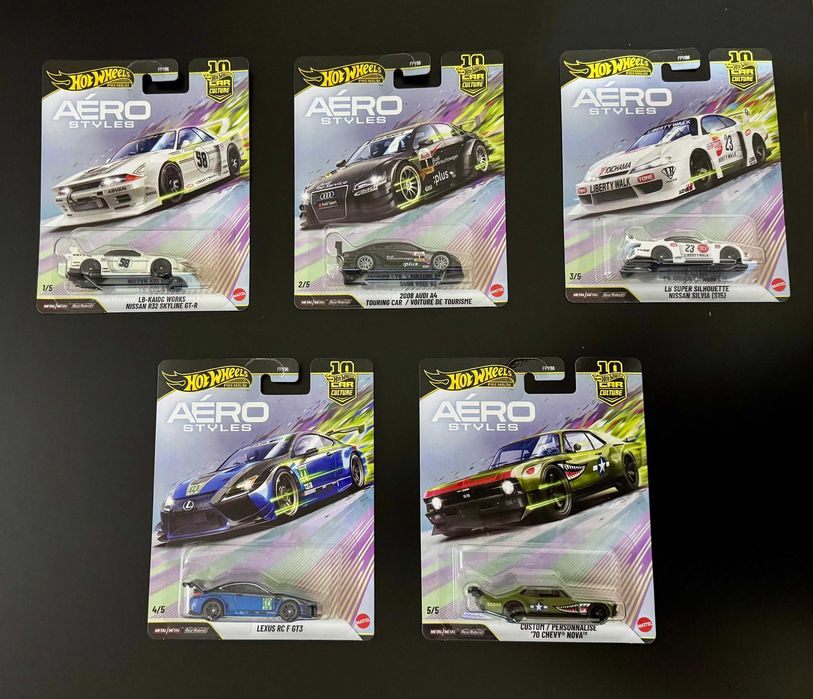 Hot Wheels Premium Aerostyles set
