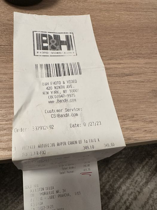 Fringer EF-FX II adaptor pentru obiective canon la fujifilm