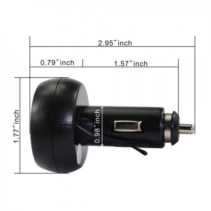 Волтметър с термометър и USB зарядно 3 в 1, 12-24V