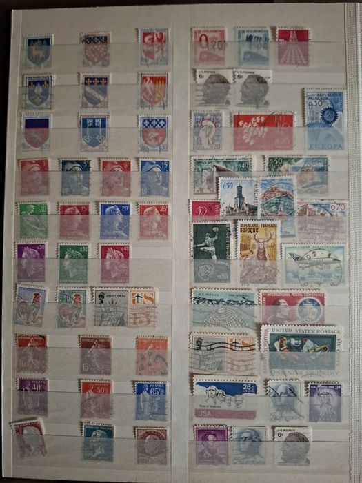 Emisii filatelice din țări europene, R.P.R,și SUA.