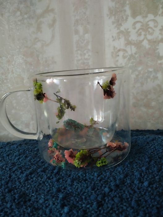 Чашка с цветами . 4 штуки
