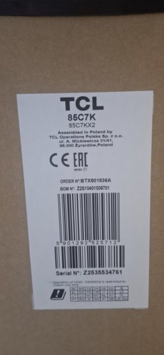 Vand Tv Nou TCL Qled Miniled 85 C7K 215 cm 2025 5 ani garantie