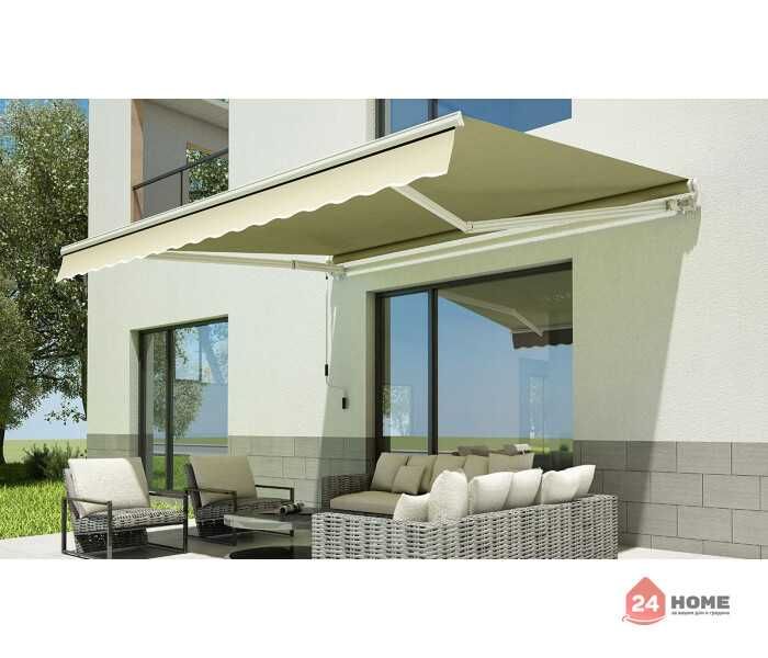 Алуминиева тента с чупещо рамо SUNNY 400×250 cm. с електрически мотор