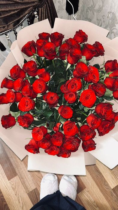 Розы 51шт свежые
