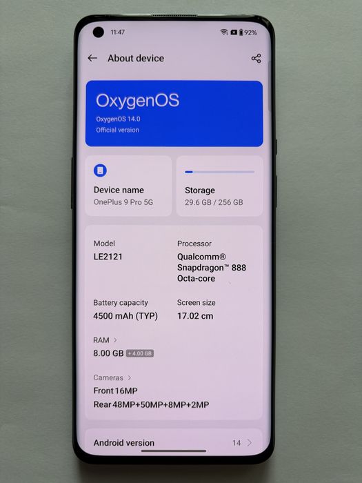 OnePlus 9 PRO 5G, 256GB, Full Box, ca nou