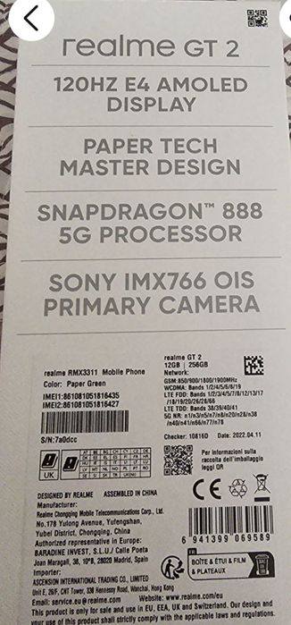 Vând Realme GT 2