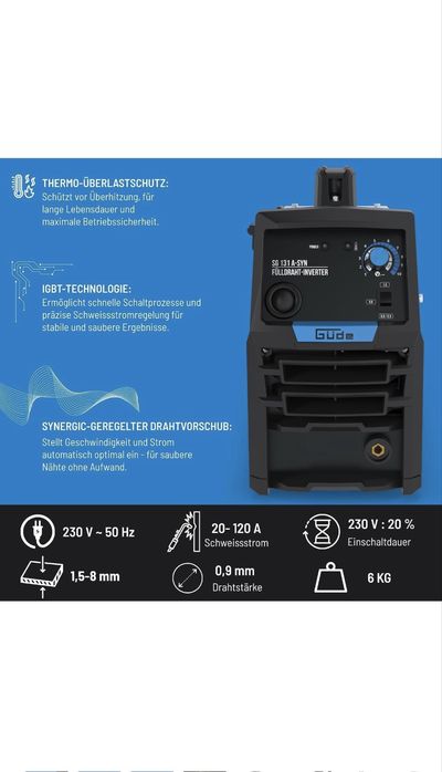 Заваръчен апарат - телоподаващ Güde SG 131 A-SYN
