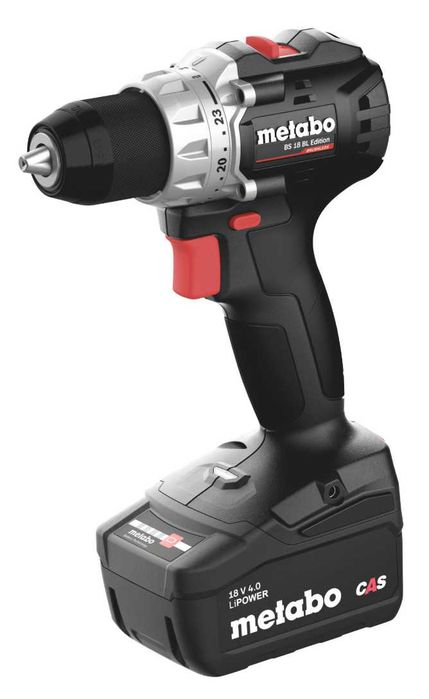 Акумулаторен винтоверт Metabo BS 18 BL Edition, 1x 4.0 Ah батерия и зарядно устройство SC 36 в картонена кутия