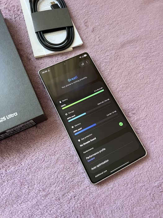 Samsung Galaxy S25 Ultra 512GB - Без забележки, първи собственик, с гаранция