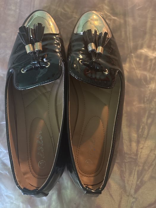 Pantofi casual piele lacuita