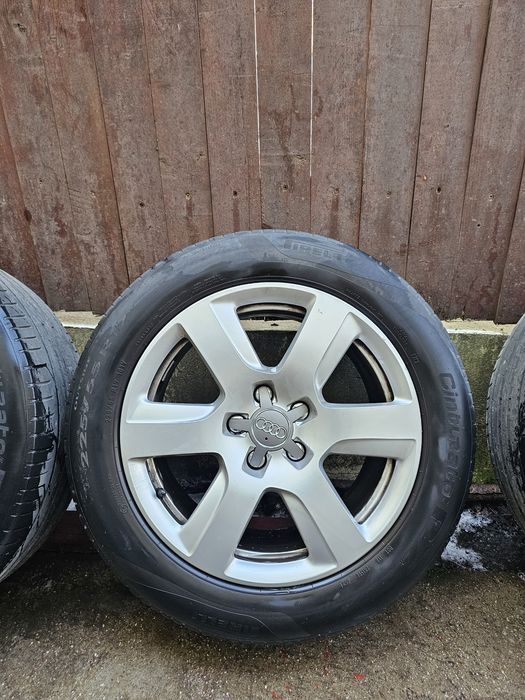 Jante originale Audi R17 8J ET39 5x112 + anvelope Pirelli