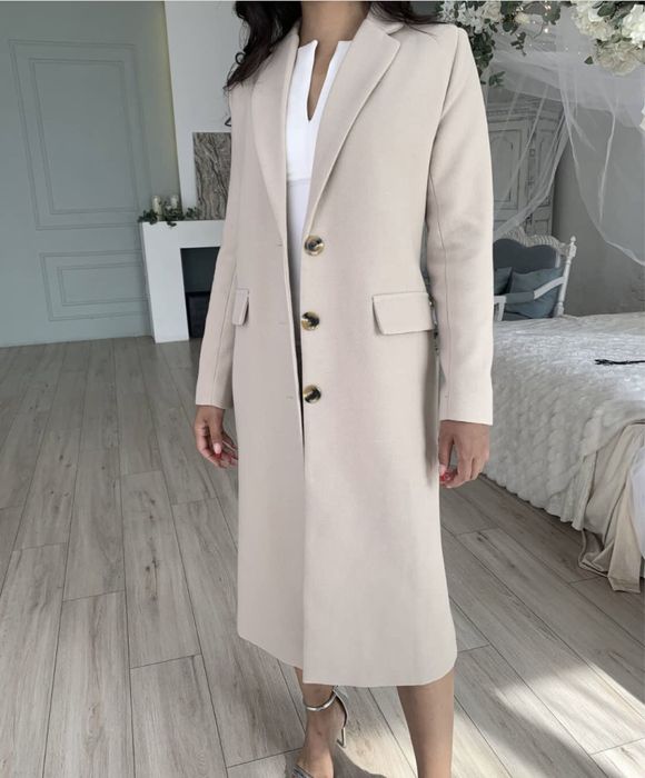 Пальто однобортное, классика