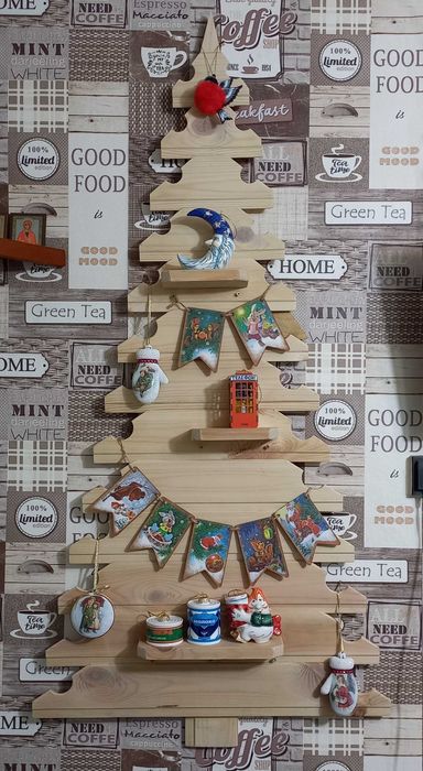 Ёлка интерьерная ручной работы