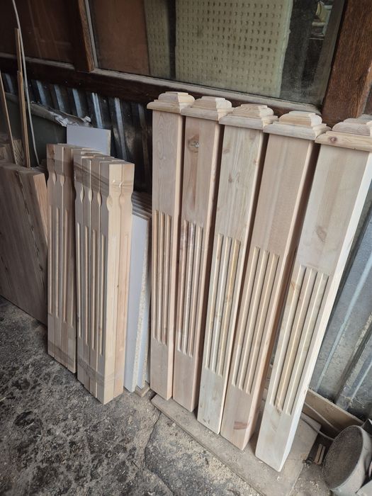 Столярный цех изготовит столбы, балясины,перила итд.