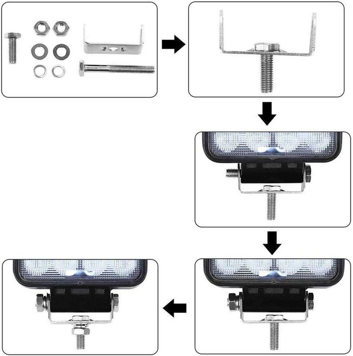 Допълнителни светлини за автомобил VINGO® 3 W Led 6500 K 4320LM
