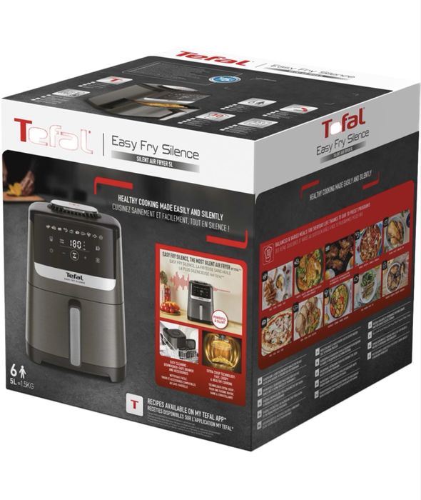 Friteuza tefal easy fry silcence EY551HE0, 1670W, 5L gri inchis