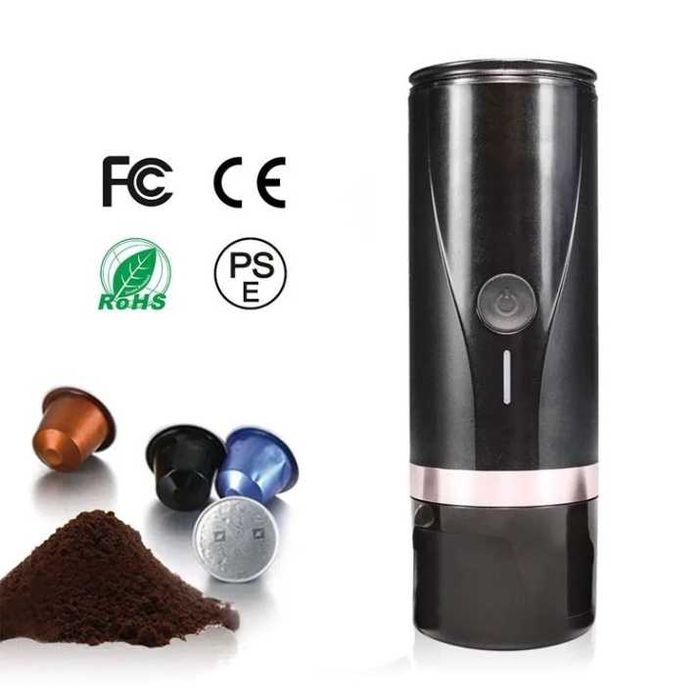 Преносима кафемашина за капсули и смляно кафе espresso със загряване