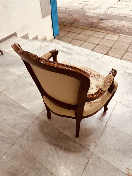 Винтидж фотьойл в стил Louis XV (рококо) – масивно дърво