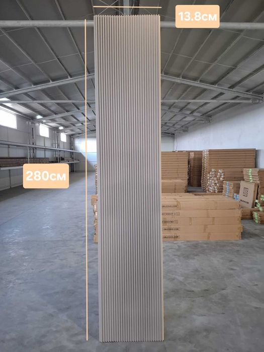 WPC Акустична облицовка Savannah Smoke, 280/13.8/1.8см