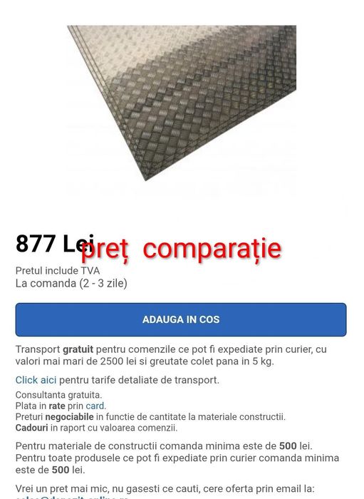Tablă  Striată  Aluminiu