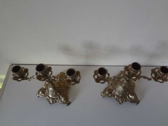 Комплект от 2 бр. бронзови свещника